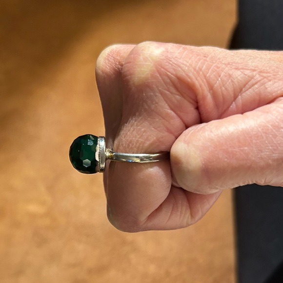 Vintage ring with dark green stone - Picture 8 of 10